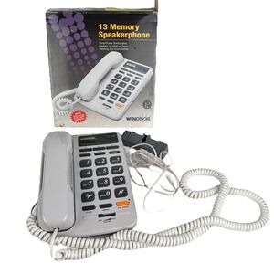 Windsor 13 Memory Speakerphone Tone/Pulse‎ Switchable Desk/Wall Hearing Aid E72Q